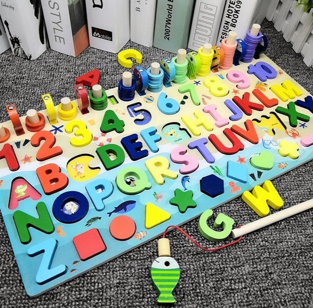 Colorful 3D Alphabet and Number Puzzle for Children's