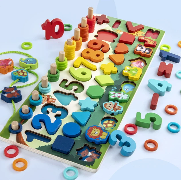 Colorful 3D Alphabet and Number Puzzle for Children's