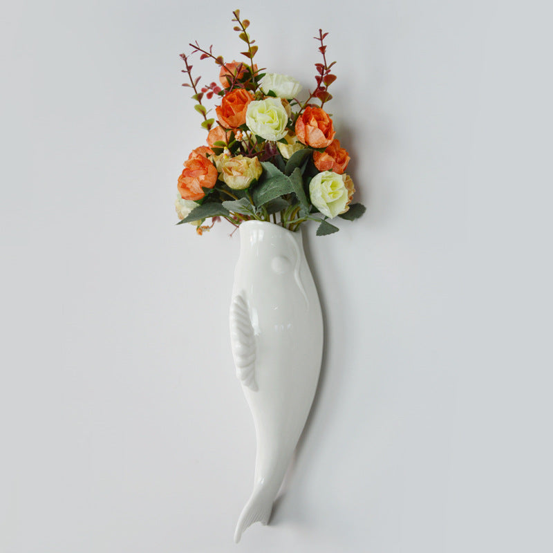 Creative Wall Ceramic Goldfish Vase