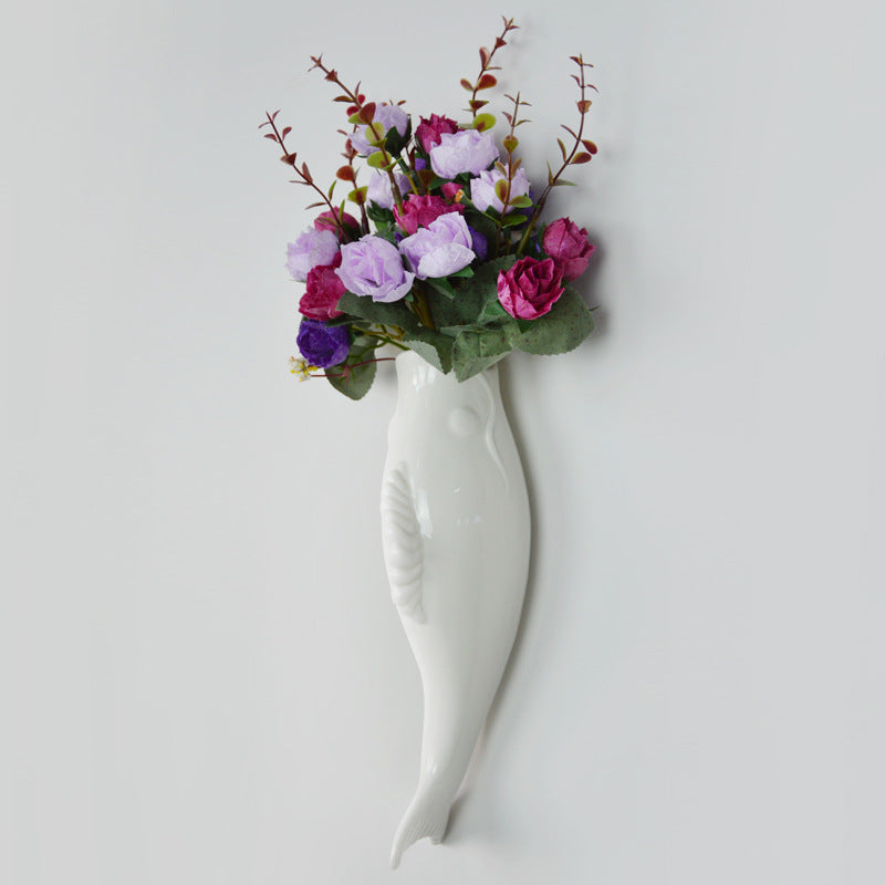Creative Wall Ceramic Goldfish Vase