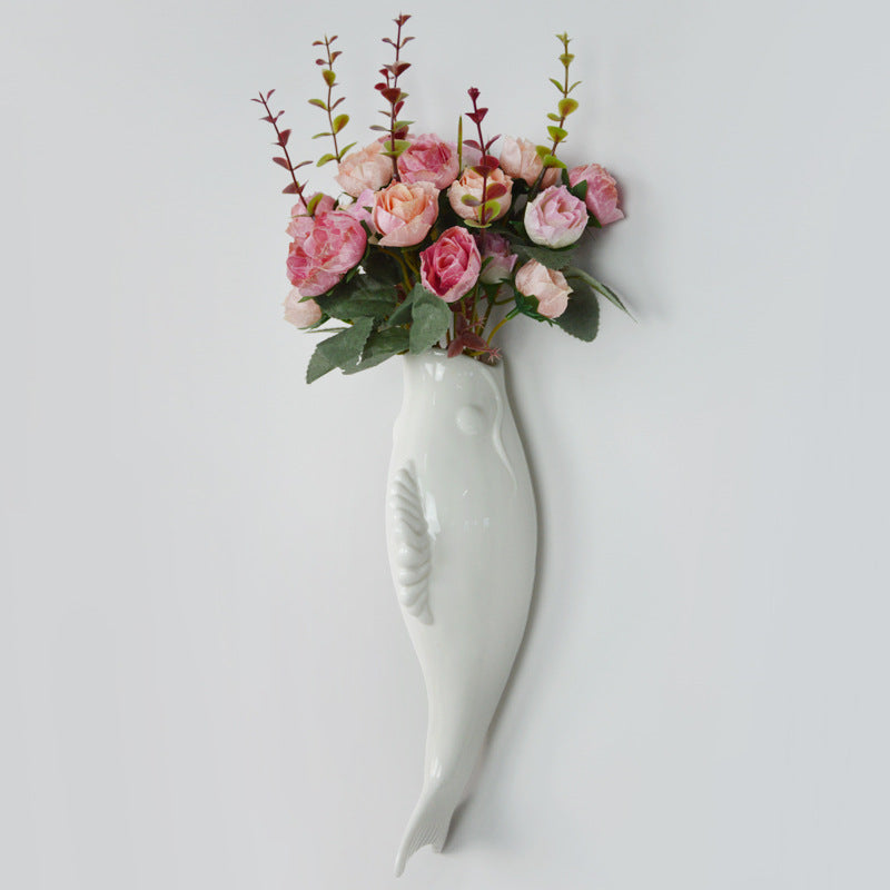 Creative Wall Ceramic Goldfish Vase