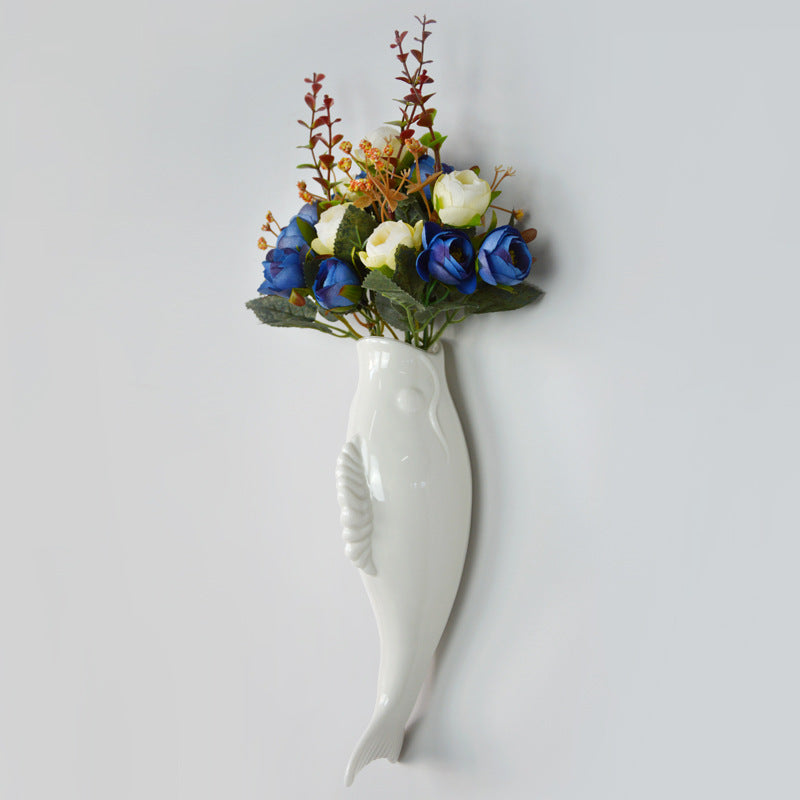 Creative Wall Ceramic Goldfish Vase