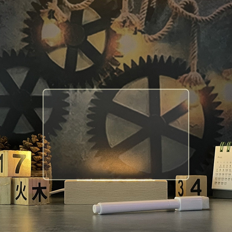 Creative LED Night Light and USB Message Board with Pen
