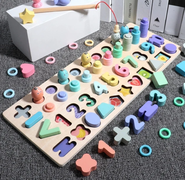 Colorful 3D Alphabet and Number Puzzle for Children's