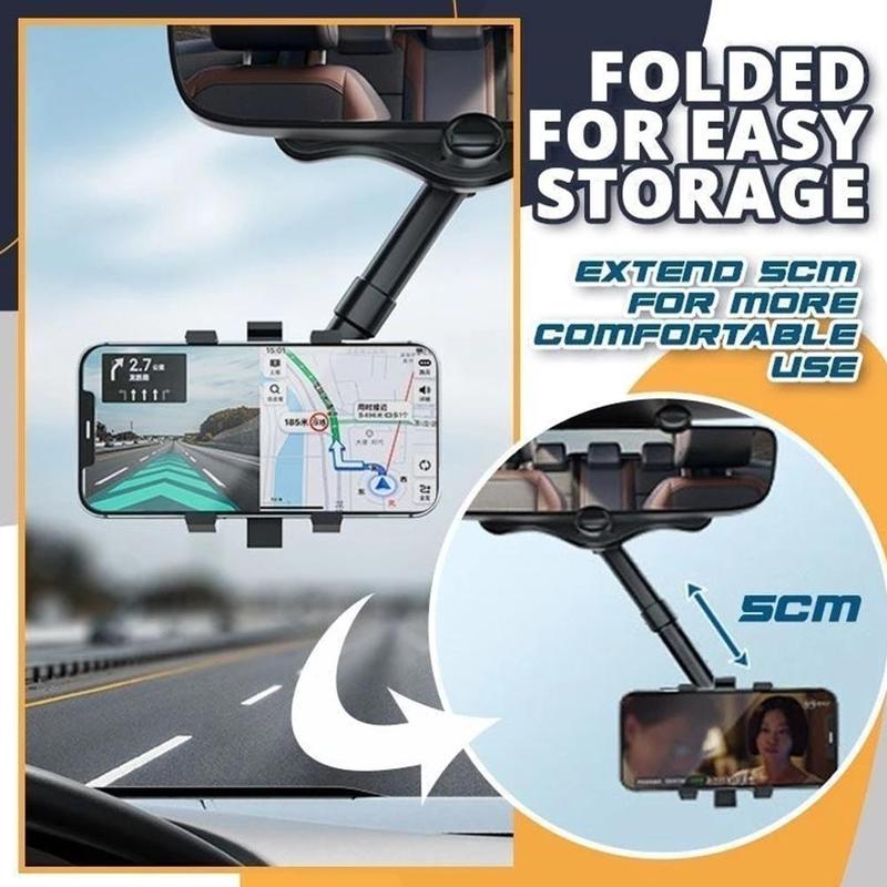 Rotatable Rearview Mirror Phone Holder