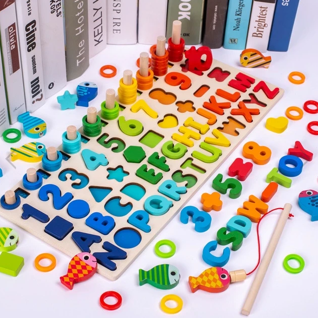 Colorful 3D Alphabet and Number Puzzle for Children's