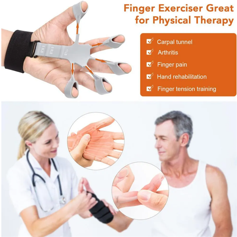 Silicone Finger Strength Trainer for Rehabilitation and Exercise