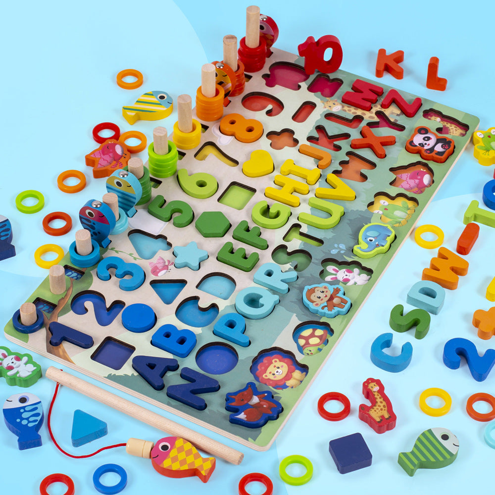 Colorful 3D Alphabet and Number Puzzle for Children's