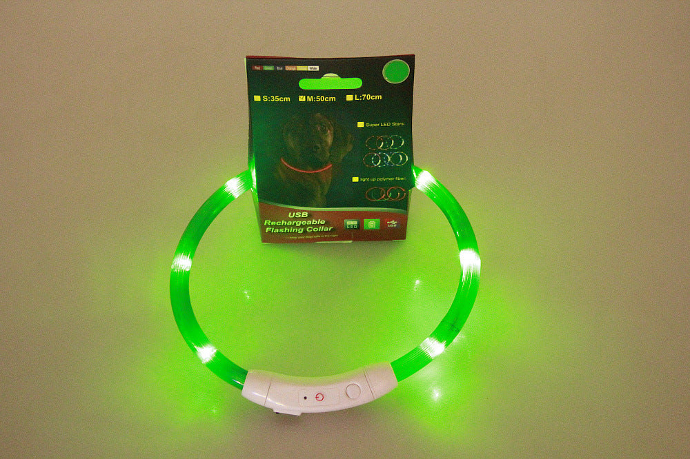 USB Rechargeable LED Dog Collar for Nighttime Safety