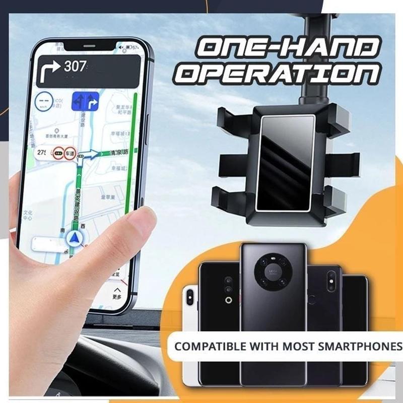 Rotatable Rearview Mirror Phone Holder