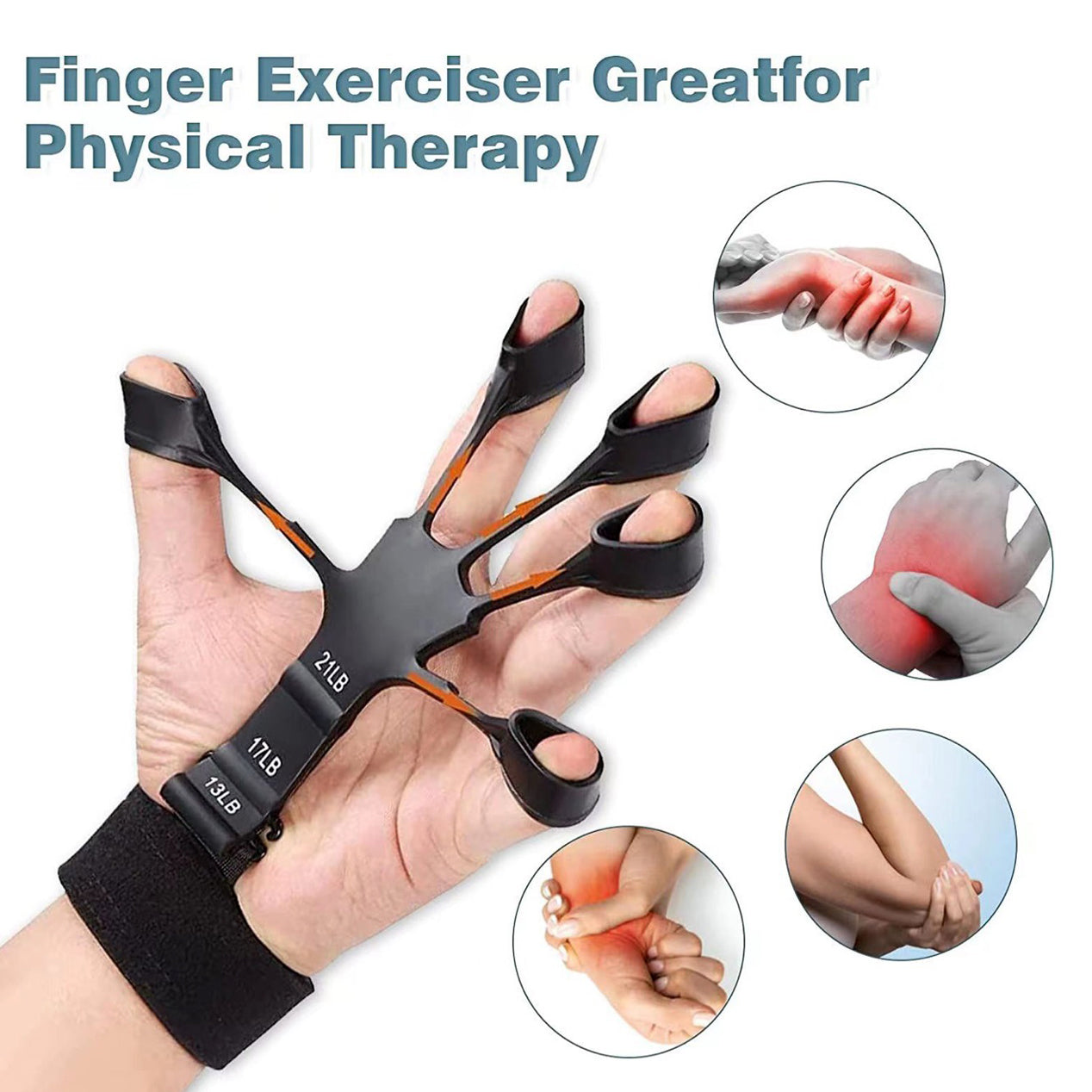 Silicone Finger Strength Trainer for Rehabilitation and Exercise