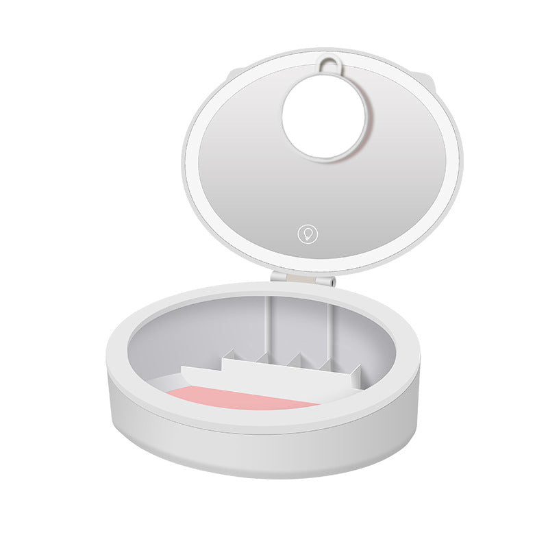 LED Makeup Mirror with Storage Box
