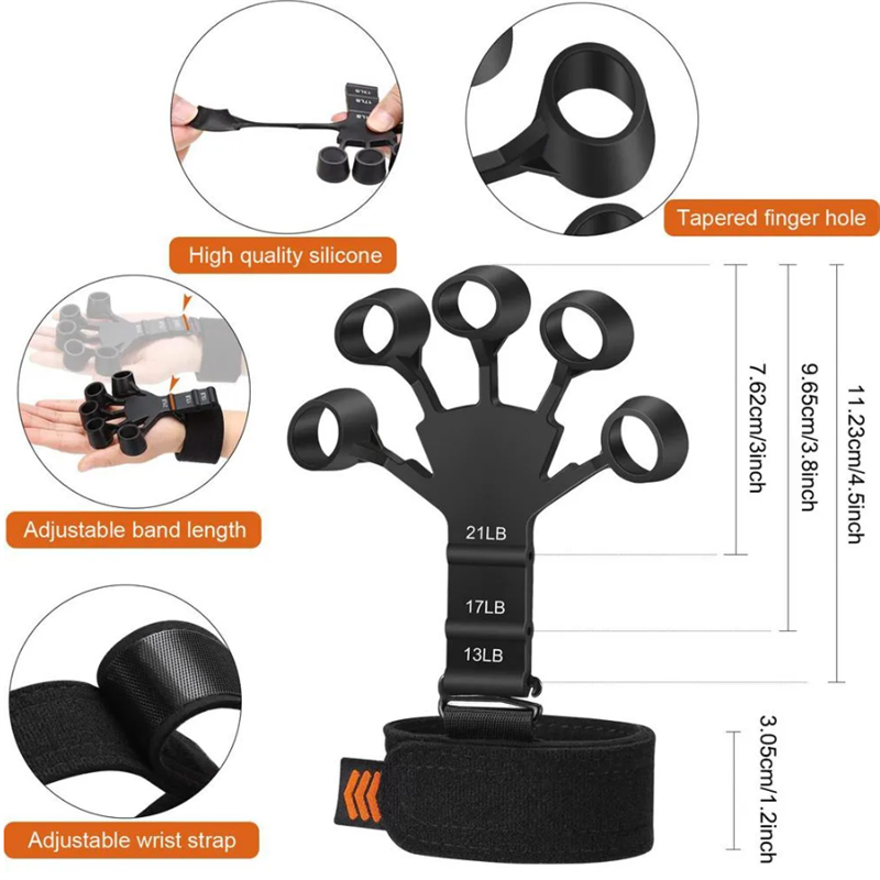 Silicone Finger Strength Trainer for Rehabilitation and Exercise