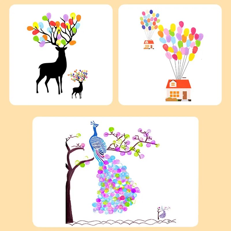 Montessori Kids' Finger Painting & Doodle Set