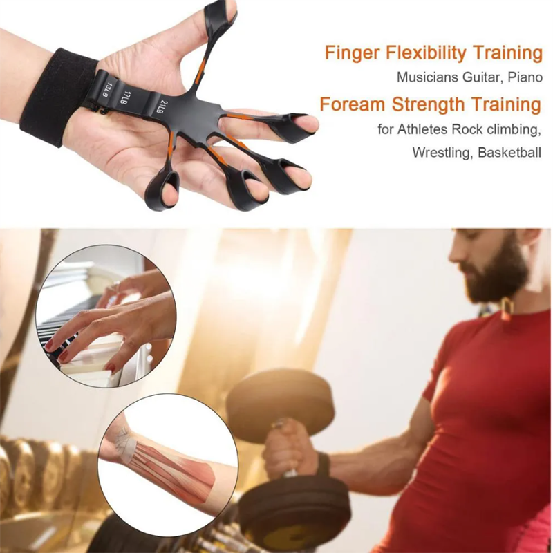 Silicone Finger Strength Trainer for Rehabilitation and Exercise