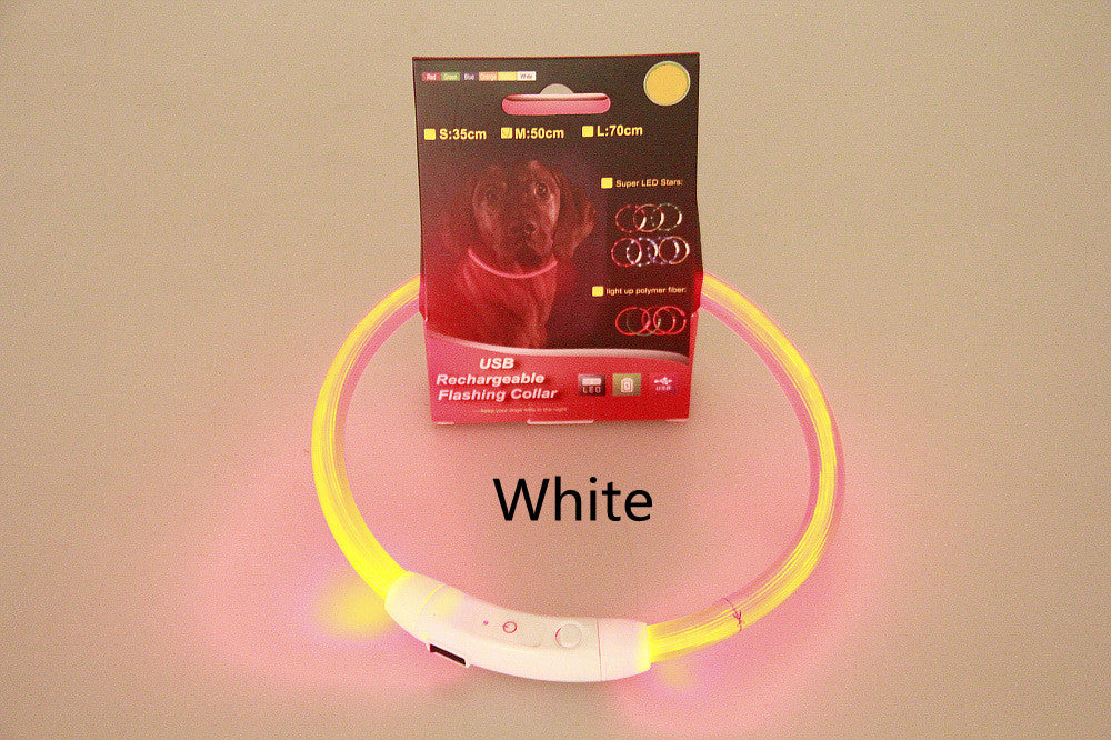 USB Rechargeable LED Dog Collar for Nighttime Safety