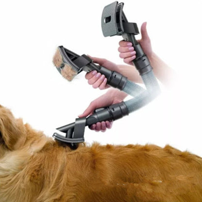 Pet Grooming Brush with Vacuum Cleaner Attachment