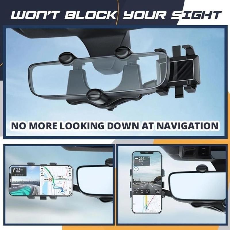 Rotatable Rearview Mirror Phone Holder